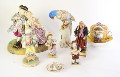 Lot 362 - Continental porcelain including Meissen and Dresden