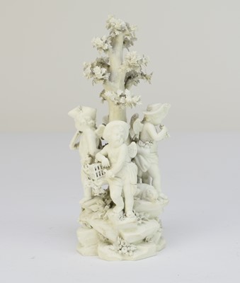 Lot 139 - A Derby biscuit porcelain group of putti, circa 1775-85