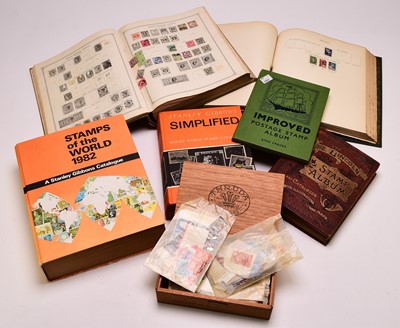 Lot 309 - Large box of stamps containing 3 albums of modern GB FDCs; new 22 ring album with pages...