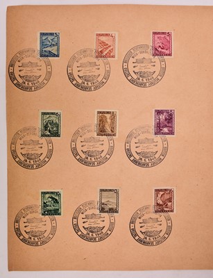Lot 309 - Large box of stamps containing 3 albums of modern GB FDCs; new 22 ring album with pages...