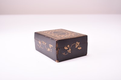 Lot 64 - A collection of Chinese mother-of-pearl gaming counters to a lacquer box