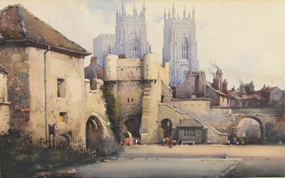 Lot 402 - Noel Henry Leaver (1889-1951) York Minster from Bootham Bar