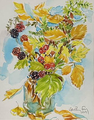 Lot 63 - Beverley Fry (b.1948) Autumn Posy