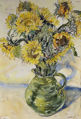 Lot 49 - Beverley Fry (b.1948) Sunflowers