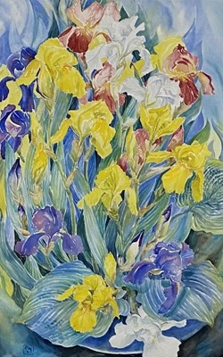Lot 21 - Beverley Fry (b.1948) Garden Irises