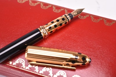 Lot 360 - A Cartier Panthere fountain pen
