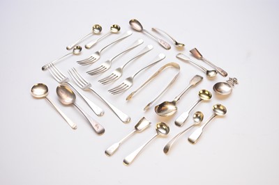 Lot 50 - A small collection of silver flatware