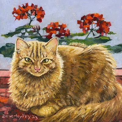 Lot 26 - Beverley Fry (b.1948) The Artist's Cat