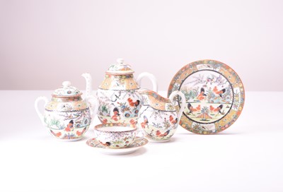 Lot 57 - A Chinese famille rose style tea service, early 20th century