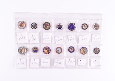 Lot 127 - A collection of thirty-one silver and enamel coins