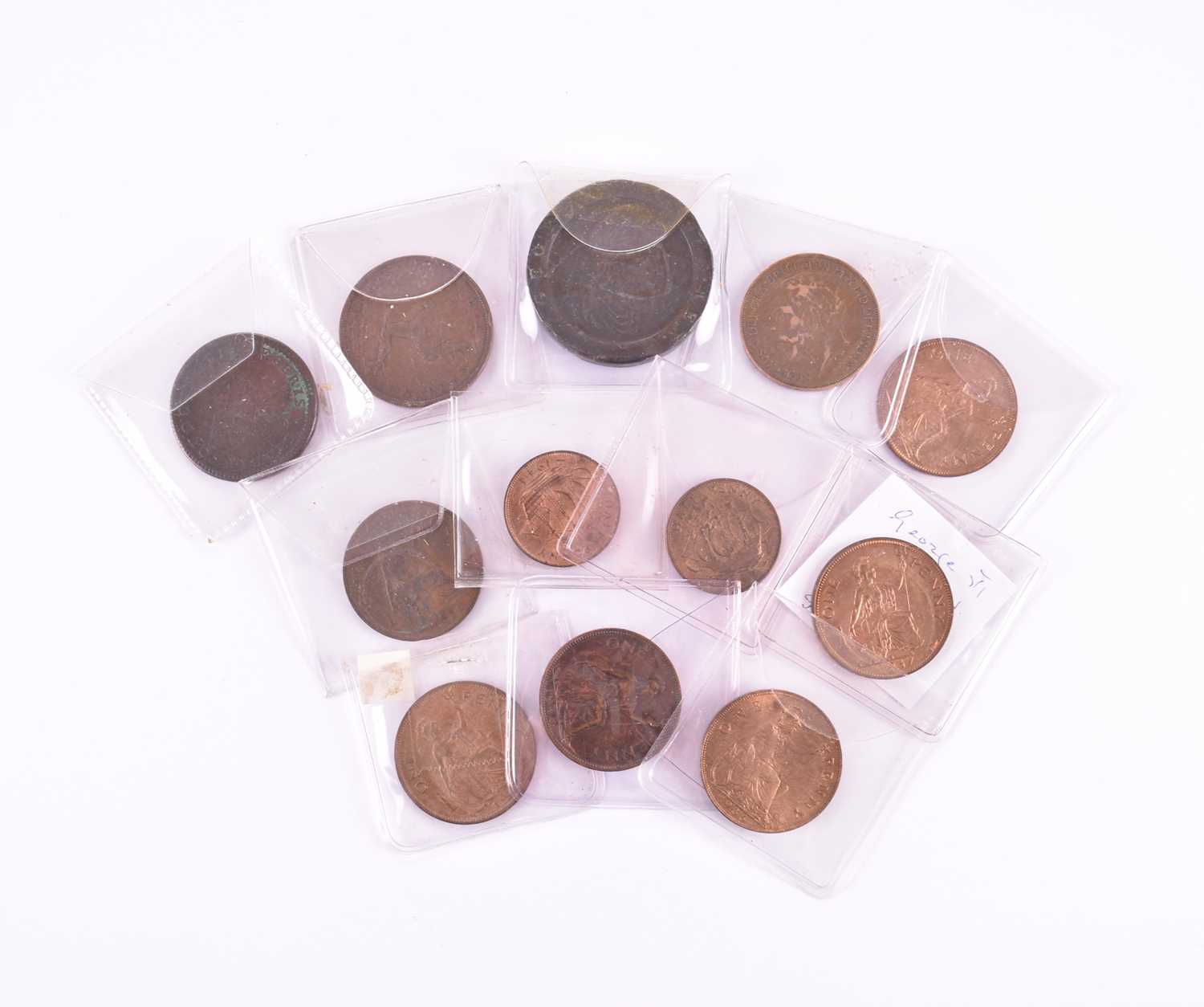 Lot 158 - A small collection  of U.K. and Isle of Man copper and bronze coinage