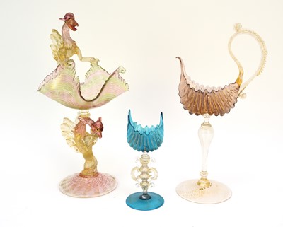 Lot 275 - Salviati and Co., Murano, Venice. Three pieces of glass.