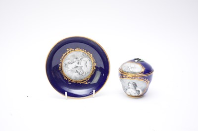 Lot 365 - Meissen chocolate cup, cover and saucer, 19th century