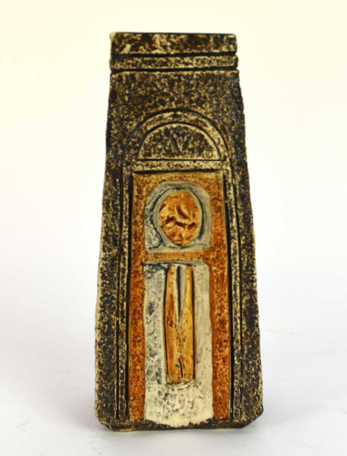 Lot 334 - Troika coffin vase by Alison Bridgen, circa 1977-83