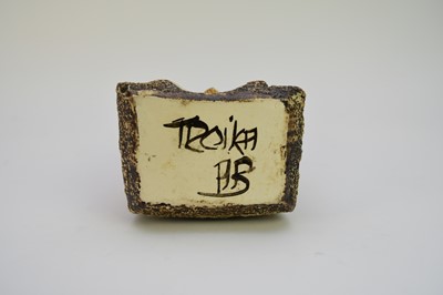 Lot 334 - Troika coffin vase by Alison Bridgen, circa 1977-83