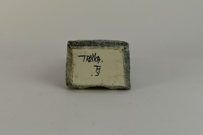 Lot 339 - Troika coffin vase by Jane Fitzgerald, circa 1976-83