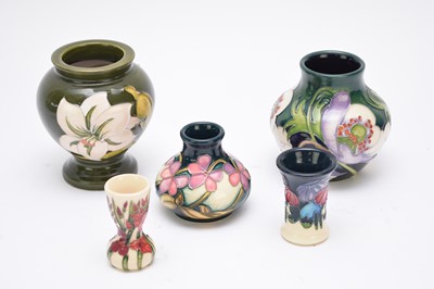 Lot 329 - Group of small Moorcroft vases