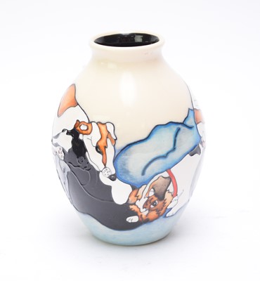 Lot 358 - Moorcroft vase designed by Kerry Goodwin, decorated with dogs