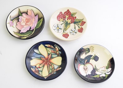 Lot 359 - Four Moorcroft pin dish coasters, early 21st century