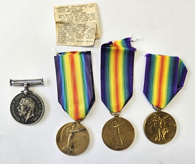Lot 96 - First World War. Four single campaign medals.