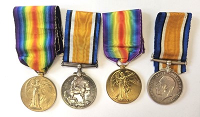 Lot 109 - Two WW1 Royal Engineer medal pairs