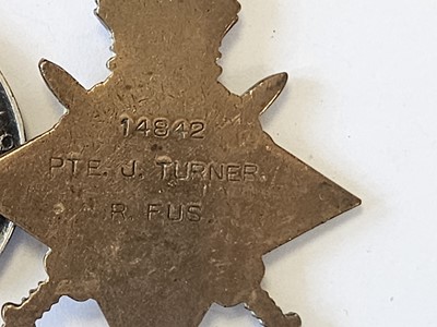 Lot 116 - First World War Royal Fusiliers medal trio