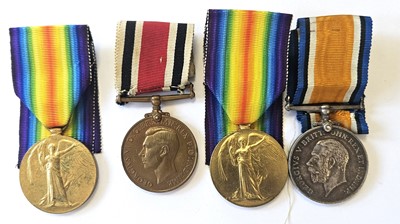 Lot 119 - Family group of WW1 medals