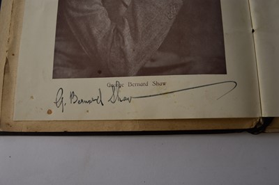 Lot 1047 - SHAW, George Bernard (1856-1950), playwright and author. Signature on printed portrait in Malvern Festival Programme, 1929