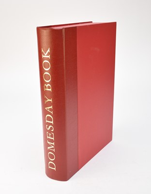 Lot 1082 - THE SHROPSHIRE DOMESDAY. Folio, Alecto Historical Editions, 1990. Number 140/1000. 3 vols comprising Introduction, Facsimile and studies. Housed in a red quarter faux morocco drop back box.