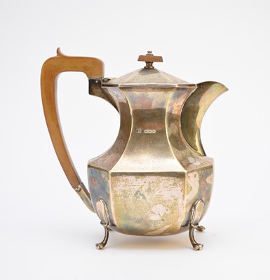 Lot 67 - A silver hot water jug