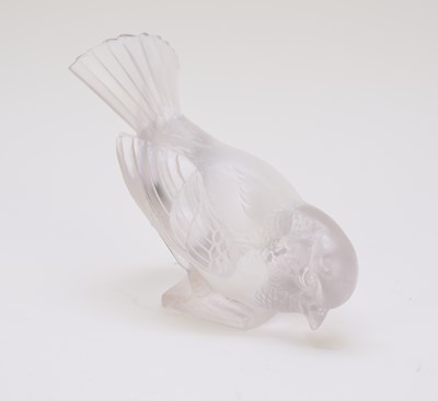 Lot 270 - Renee Lalique, a frosted glass paperweight 'Moineau Hardi'