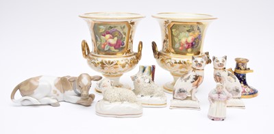 Lot 284 - Ceramics including Staffordshire and Derby