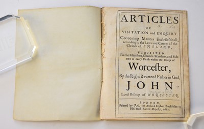 Lot 1099 - WORCESTER CIVIL WAR TRACTS. A letter from the Lord General Cromwel, Touching the Great Victory obtained near Worcester, John Field, 1651. Pp 7 [1].