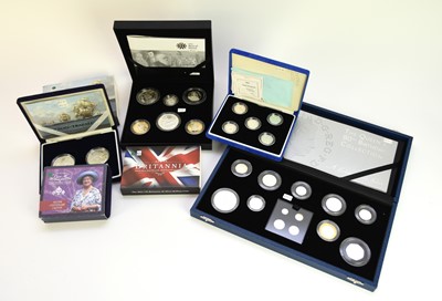 Lot 214 - A large collection of U.K. Royal Mint silver proof commemorative coinage