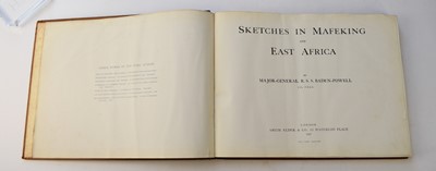 Lot 1073 - BADEN-POWELL, Major-General R S S, Sketches in Mafeking and East Africa. Oblong 4to 1907. Inscribed by the author