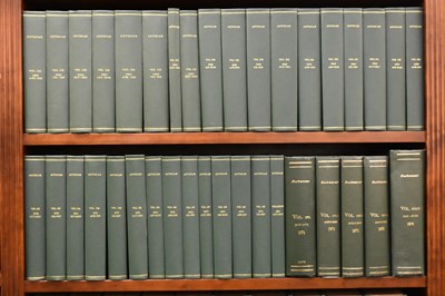 Lot 372 - THE AUTOCAR (weekly magazine) Jan 1955-Dec 1990 (vol 102-186). 101 volumes. Lacks 3 months (Nov 1973-Feb 1974). Mostly bound in green cloth.