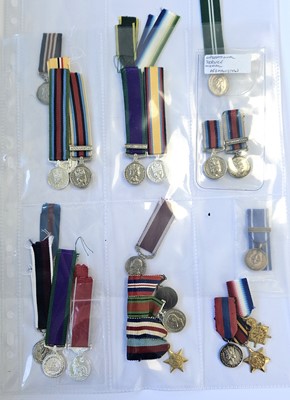 Lot 135 - A folder of assorted medals, predominantly miniatures