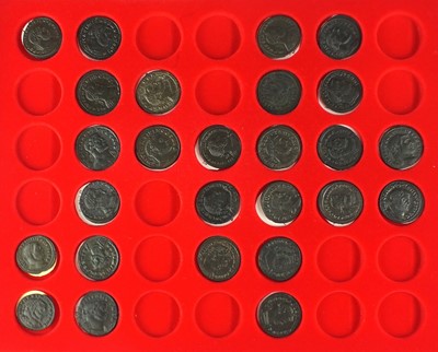 Lot 212 - A collection of Bronze Follis - 26 coins, from the reigns of emperors...