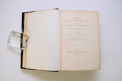 Lot 22 - BOSWELL, James, Life of Samuel Johnson.  Edited by Alexander Napier.  5 vols