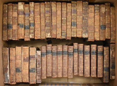 Lot 1132 - BRITISH ESSAYISTS, 1808, and other antiquarian volumes, many in poor condition (3 boxes)