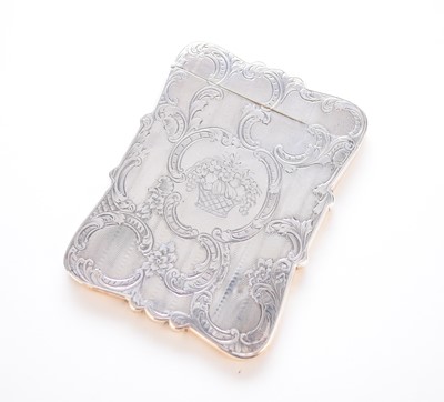 Lot 3 - An early Victorian silver card case