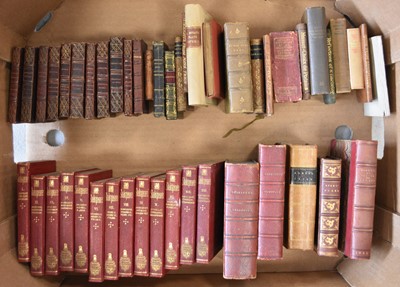 Lot 1144 - MINIATURE BOOKS. A collection including 10 vols by Jones & Co, Warwick Square, from the 1820s, featuring standard poets.