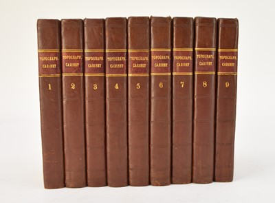 Lot 1152 - STORER, J S Greig, J, Antiquarian and Topographical Cabinet , vols 1-9 (of 10), 1807-11. Contemporary calf, neatly respined. (9)