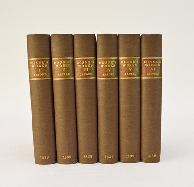 Lot 17 - DONNE, John, Works, 6 vols 1839. Modern cloth with leather labels (6)