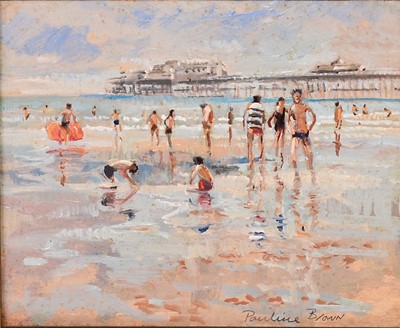 Lot 298 - Pauline Brown (b.1926) Three Beach Scenes