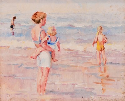 Lot 298 - Pauline Brown (b.1926) Three Beach Scenes