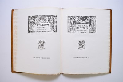 Lot 1170 - GOLDEN COCKEREL PRESS. The Vigil of Venus. Translation by F L Lucas, erotic engravings by John Buckland-Wright. 4to 1939. No 60/100.