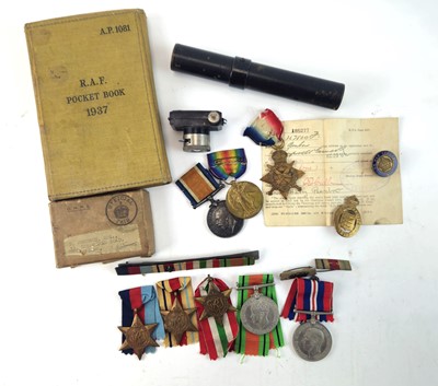 Lot 48 - Family Group. WW2 Medal groups, WW1 trio and other militaria.