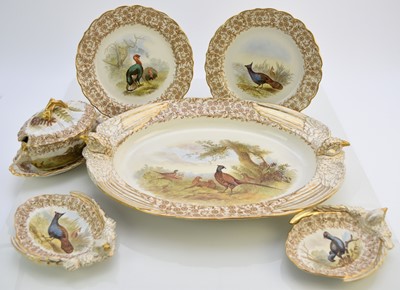 Lot 119 - Royal Worcester 'Game Bird' dinnerwares, late 19th century