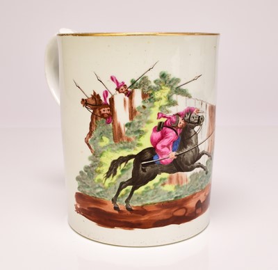 Lot 188 - Coalport 'Cossack' mug, circa 1813